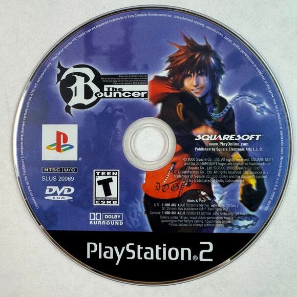 The Bouncer PS2 Playstation Squaresoft Disc Only‎ Tested Same Day Ship - Picture 1 of 5